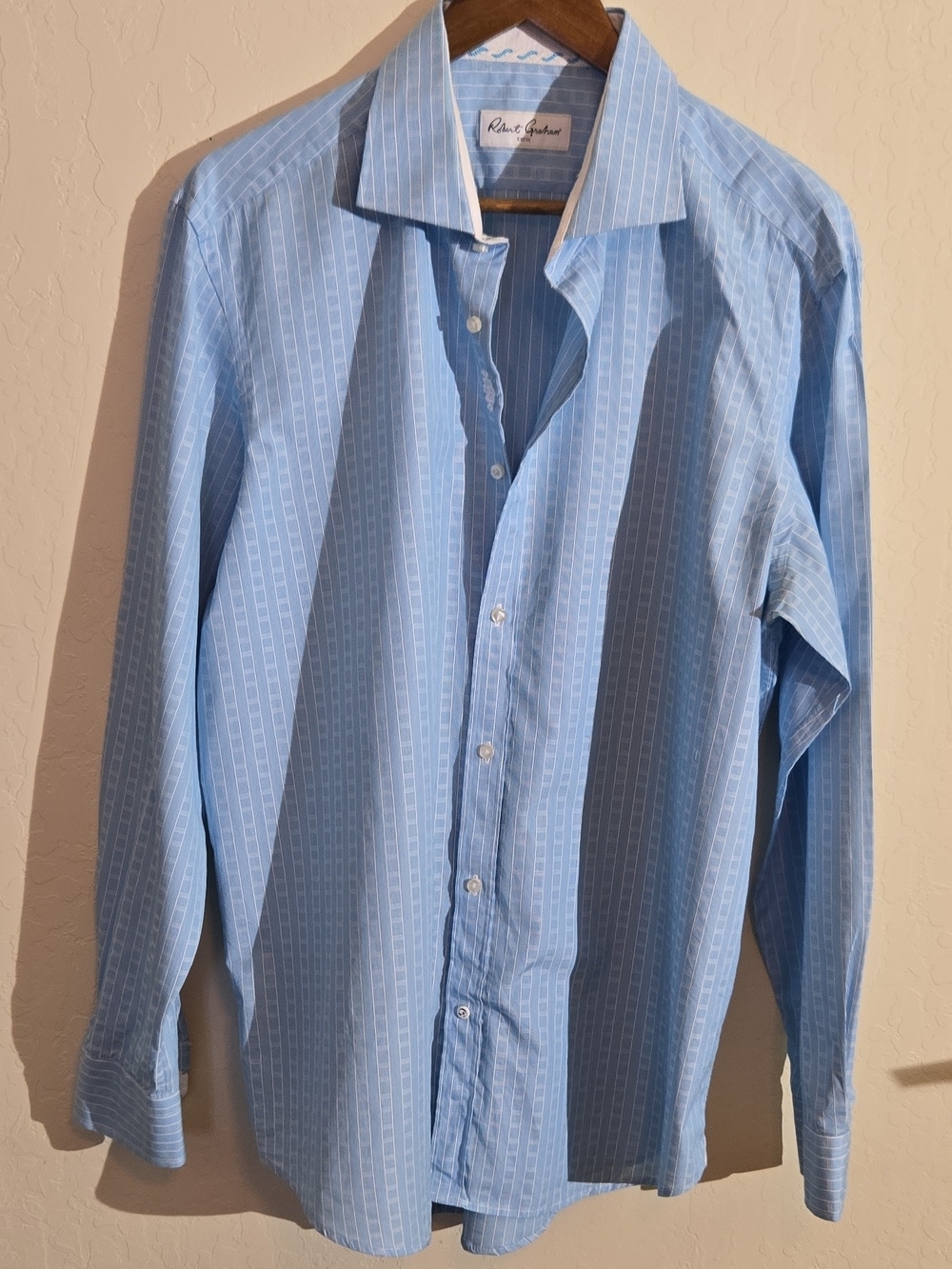 Robert Graham Light Blue Striped Men's Dress Shirt